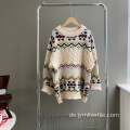 Lose Jacquard Strickpullover